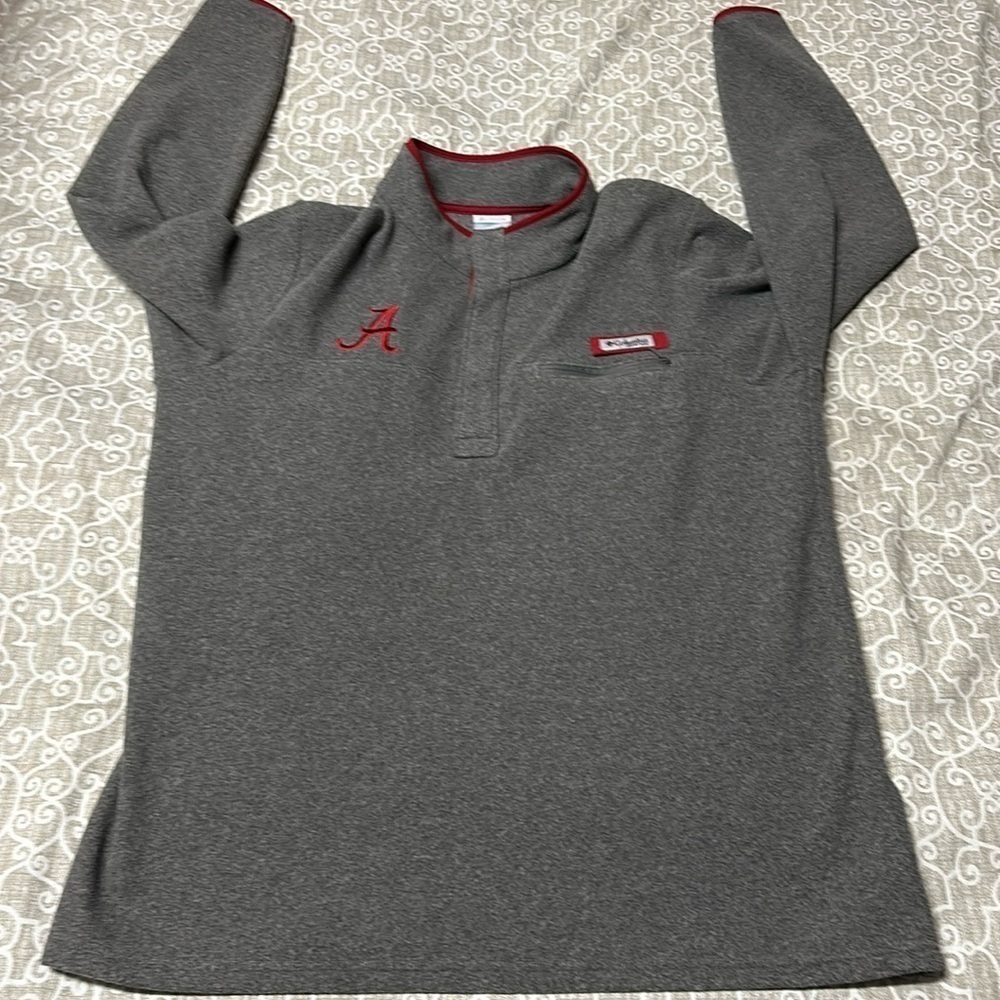 mens columbia pfg alabama football sweater jacket sz xl roll tide ua